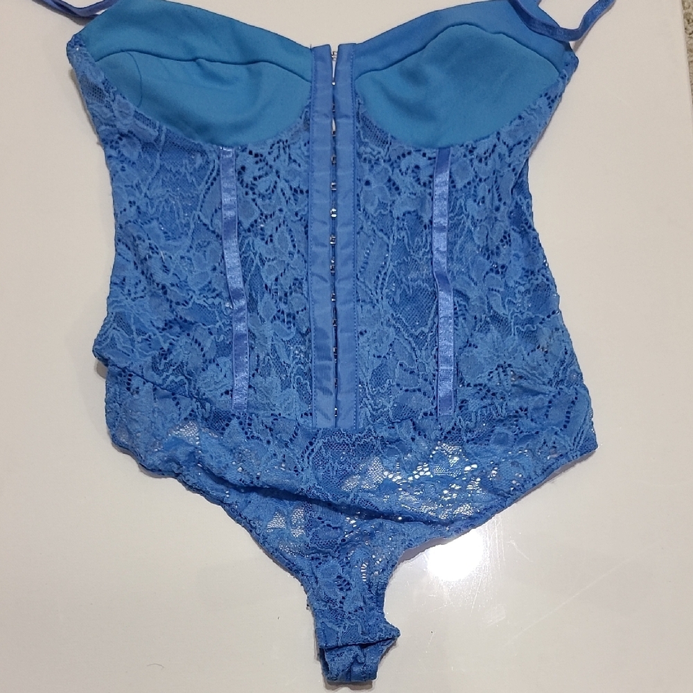 Free People Blue Lace Bustier NWOT